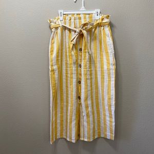 Button Front Pencil Skirt